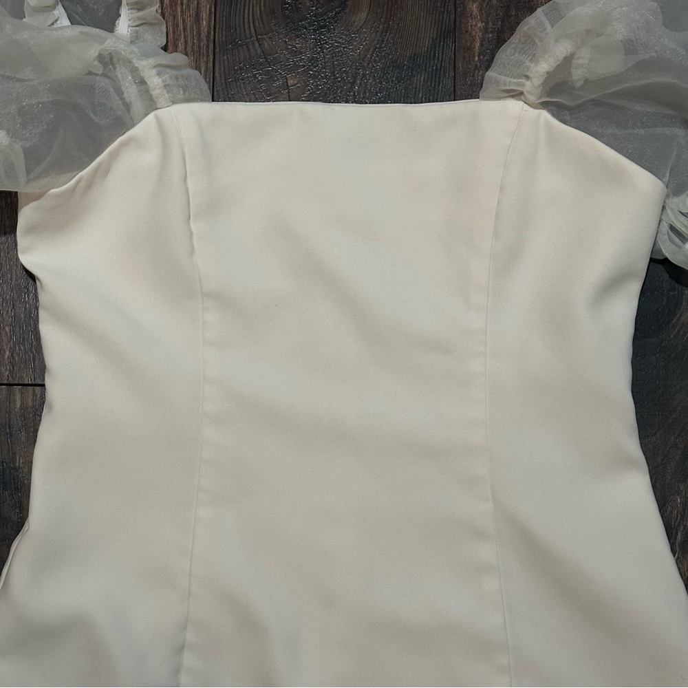 Amanda Uprichard x PYRMD Tia mini dress in ivory size medium - Picture 7 of 16